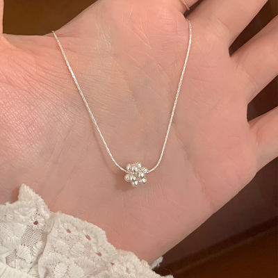 纯银小银珠项链女款2025新款日常百搭锁骨链女小众高级感轻奢送女朋友老婆情人节七夕生日礼物