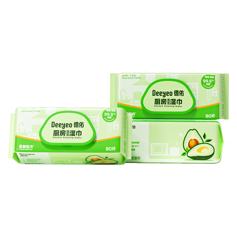 德佑湿巾80片*3包自研版厚实耐用尺寸加大10020595
