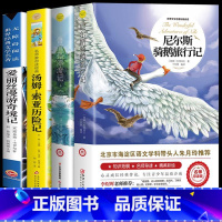 [全套4册]尼尔斯+爱丽丝+鲁滨逊+汤姆 [正版]尼尔斯骑鹅旅行记原著完整版六年级下册课外书的经典书目快乐读书吧6下人民