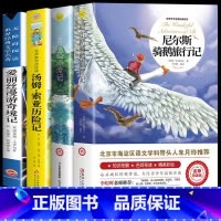 [全套4册]尼尔斯+爱丽丝+鲁滨逊+汤姆 [正版]尼尔斯骑鹅旅行记原著完整版六年级下册课外书的经典书目快乐读书吧6下人民