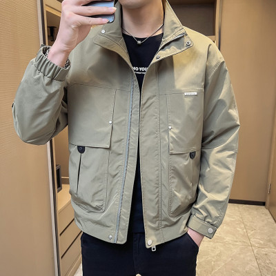 痞帅秋冬季外套新款男立领工装夹克上衣潮牌男装褂子时尚潮in_257