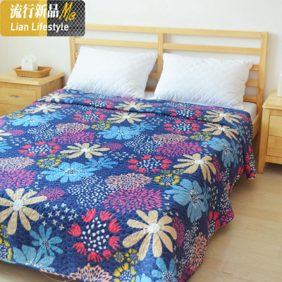 夏季夹棉床单春秋绗缝被双人空调被夏凉被可水洗床盖薄被床上用品 三维工匠被子