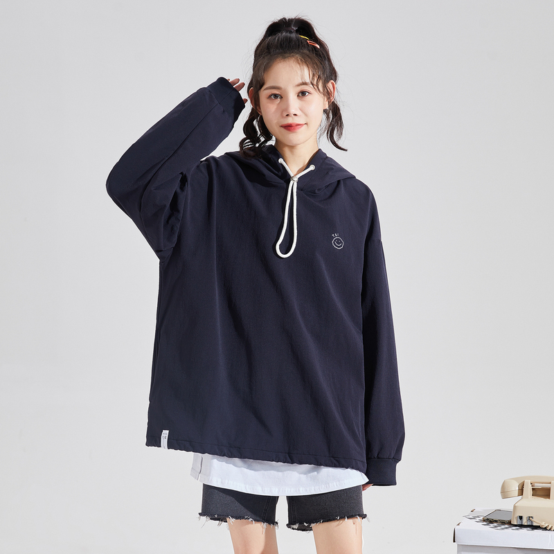 [2.5折价118元]唐狮春秋季新款工装外套女ins设计感秋季连帽宽松休闲上衣