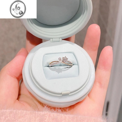 JiMi心愿流星钻戒莫桑石戒指女银银金时尚个性小众设计高级感闭口