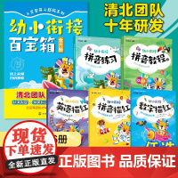 3-6岁幼小衔接百宝箱全6册 小豆包开心启航系列拼音练习教程描红英语数字 海淀优才幼儿园清北团队儿童启蒙课外读本幼小学前