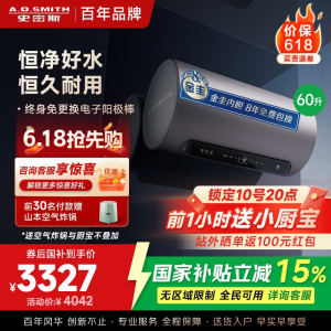 AO史密斯60升电热水器 国家补贴 金圭内胆 双棒分离速热 免换镁棒 免清洗 E60ED8