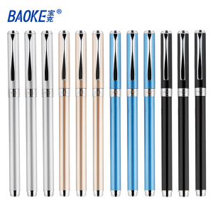宝克(baoke)钛金笔PM158钢笔学生办公商务用笔金属钢笔成人书法书写练字钢笔新品书写流畅不断墨