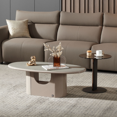 顾家家居马鞍革茶几储物茶几钢化玻璃角几客厅家具7079 7天发货