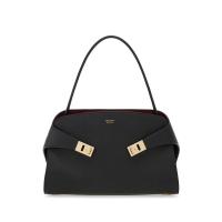Ferragamo精致两色翻盖手提斜挎女包小牛皮材质大容量日常通勤手袋