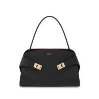 Ferragamo精致两色翻盖手提斜挎女包小牛皮材质大容量日常通勤手袋