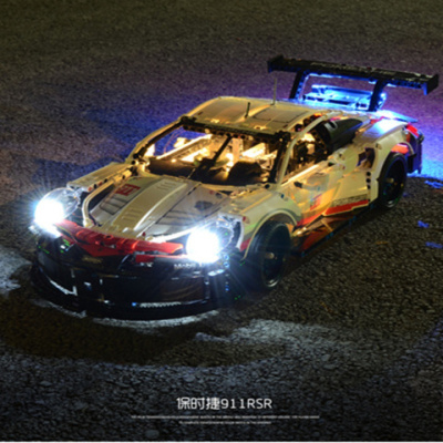 乐高科技系列机械组保时捷911GT高难度积木改装拼装赛车模型玩具保时捷911RSR（灯光版）