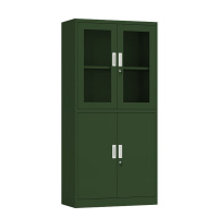 汉诺鑫威绿色铁皮文件柜办公室档案柜资料柜财务凭证柜钢制办公柜子加厚等器