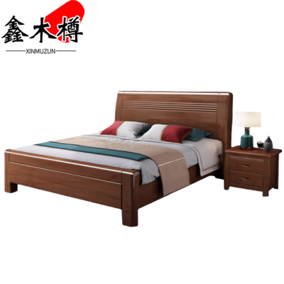 鑫木樽床+床头柜1.5米套