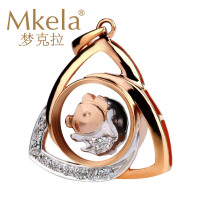梦克拉Mkela 18K金生肖钻石吊坠 十二生肖吊坠 吊坠 黄金 送朋友