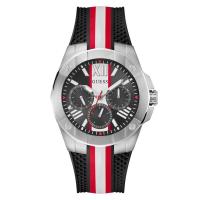 GUESS男表石英指针黑盘白圈时尚简约商务腕表