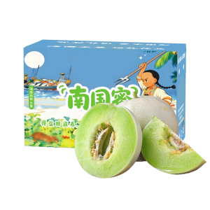 礼盒装[熊猫鸟]新鲜玉菇甜瓜 净重4.5斤 1-4个 应季水果 新鲜甜瓜 鲜果