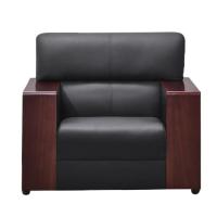 阿拉贡简约现代沙发办公室沙发商务接待会客二层牛皮单人位