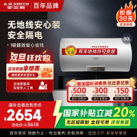 AO史密斯80升电热水器 无地线可安装 专利安全隔电 金圭内胆 速热节能 一键中温保温E80VDS 预约洗浴