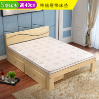 简易实木床1.5经济型工厂直销床双人床1.8出租房床单人床现代简约