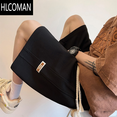 HLCOMANoversize美式抽绳运动短裤夏季男款休闲宽松五分中裤