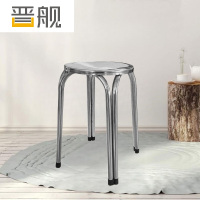 晋舰不锈钢餐桌圆台烧烤夜宵大排档餐桌农村摆地摊圆形桌不锈钢凳子