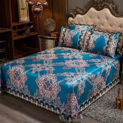 家柏饰(CORATED)冰丝床单凉席1.8m可水洗夏季空调软席子1.5米可折叠夏凉席三件套