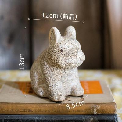 美帮汇沉默的小八 守候狗狗 工艺陶瓷摆件 茶宠 茶杯犬寓意 沉默的小八(小)