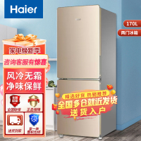 海尔冰箱170升风冷无霜家用小型冷藏冷冻两门电冰箱 170WDPT