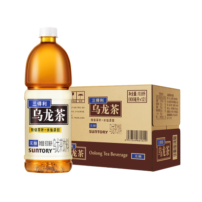 SUNTORY/三得利无糖乌龙茶0脂0糖大瓶900ml每瓶网红茶饮料[MR]