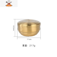 敬平韩式304双层不锈钢米饭碗带盖碗家用汤碗防烫儿童料理泡菜碗