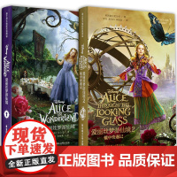 爱丽丝梦游仙境书英文版中英文双语版全套1+2共2册爱丽丝漫游奇境记正版书六年级镜中奇遇记课外书儿童书籍8-9-10-
