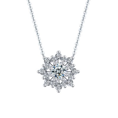 GZUAN古钻珠宝初雪18K金钻石女士项链套链D1857约1.89克