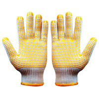 匹牧 PM-ST-G011 点塑手套 毛纺720g十针黄 12双/打 单位:双(单双不发货)