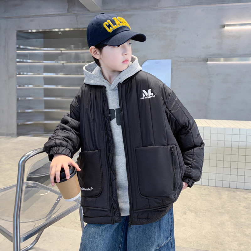 男童棉服秋冬款新款中大童韩版棉衣潮酷炸街儿童冬季夹棉外套
