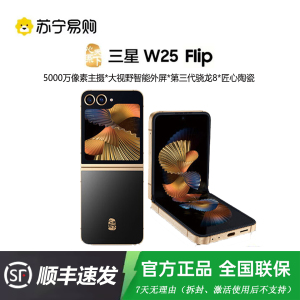 三星 心系天下 W25 Flip(SM-W7025)12GB+512GB 陶瓷黑 大视野智能外屏 AI折叠屏手机