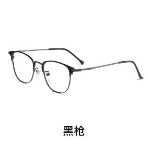 [顺丰]尚境新款商务眼镜框防蓝光金属圆框眼镜光学近视眼镜架可配近视镜