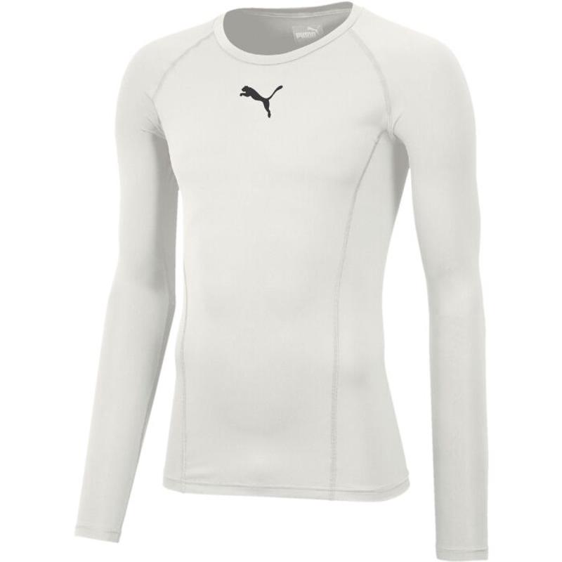 彪马(Puma)高弹力速干运动长袖功能T恤男款基础层贴身跑步训练衣