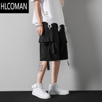 HLCOMAN短裤男2025夏季外穿潮流百搭宽松直筒五分工装中裤潮牌薄款休闲裤