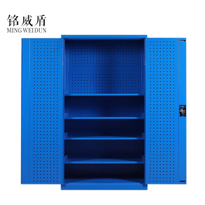 铭威盾工具柜加厚铁皮储物柜工厂车间用带抽屉汽修多功能收纳柜通门带网柜蓝色