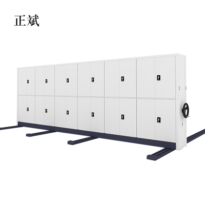 正斌钢制档案室密集架手摇式移动档案柜文件柜一列六组每立方单价