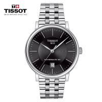 天梭(TISSOT)瑞士手表 卡森臻我系列钢带机械男士手表T122.407.11.051.00