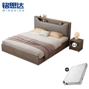 铭思达实木软包床
