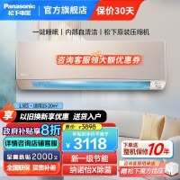 松下(Panasonic)1.5匹新一级能效直流变频20倍纳诺怡除菌自清洁一键睡眠壁挂式空调挂机 LG13KQ10N