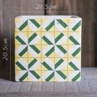 美帮汇氧气系列方体水泥花器花盆花瓶装饰收纳摆件清新艺术风格 A需要打孔请备注 大