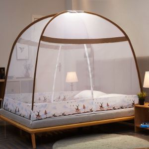 免安装蚊帐家用加密加厚1.5米1.8m2.0双人帐篷学生0.9m纹帐夏天夏季