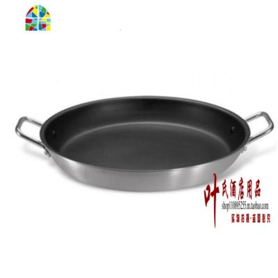 双耳45CM特大不粘锅 超大平底生煎包锅煎牛排煎蛋盘 酒店商用 FENGHOU 30cm双耳煤气灶专用煎锅