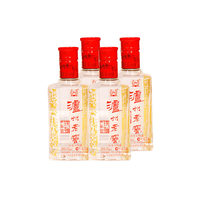 泸州老窖 六年窖头曲45度125ml*4瓶 浓香型纯粮白酒自斟自饮