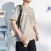 [1.5折价32元]唐狮夏季新款纯棉短袖t恤男潮休闲宽松圆领打底衫半袖夏装