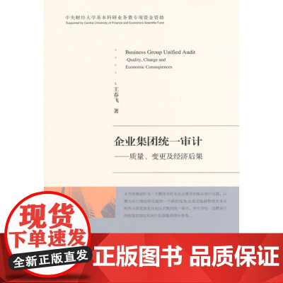 企业集团统一审计--质量、变更及经济后果 王春飞 经济科学出版社 正版书籍