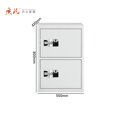 苏宁 质凡 办公家具 二门垂直款保密柜国保指纹锁/ZF-BMG125/550*420*800mm